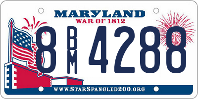 MD license plate 8BM4288