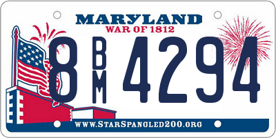 MD license plate 8BM4294