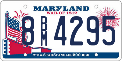 MD license plate 8BM4295