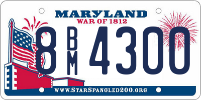 MD license plate 8BM4300