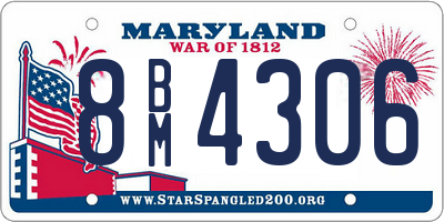 MD license plate 8BM4306