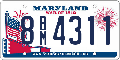 MD license plate 8BM4311