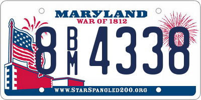 MD license plate 8BM4338