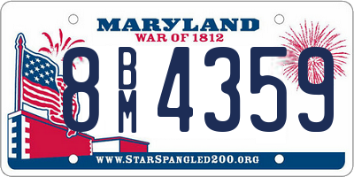 MD license plate 8BM4359