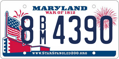 MD license plate 8BM4390