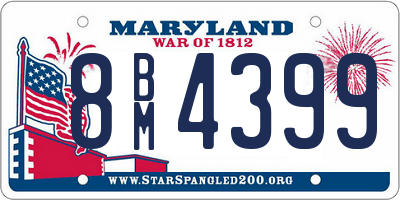 MD license plate 8BM4399