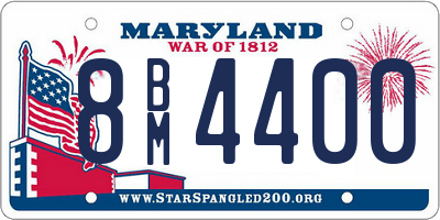 MD license plate 8BM4400