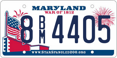 MD license plate 8BM4405