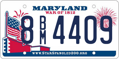 MD license plate 8BM4409