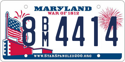 MD license plate 8BM4414