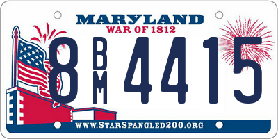 MD license plate 8BM4415