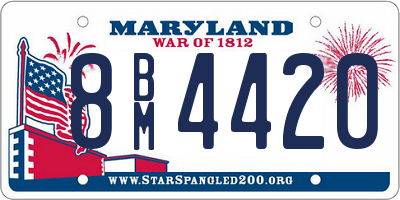 MD license plate 8BM4420