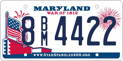 MD license plate 8BM4422