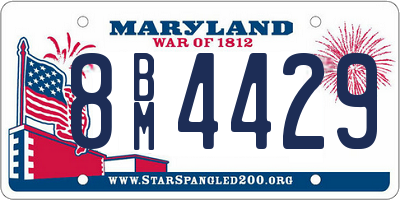 MD license plate 8BM4429