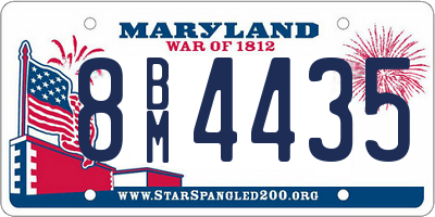 MD license plate 8BM4435