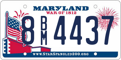 MD license plate 8BM4437