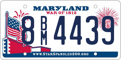 MD license plate 8BM4439