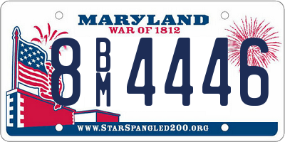 MD license plate 8BM4446