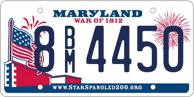 MD license plate 8BM4450