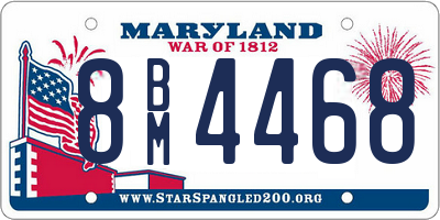 MD license plate 8BM4468