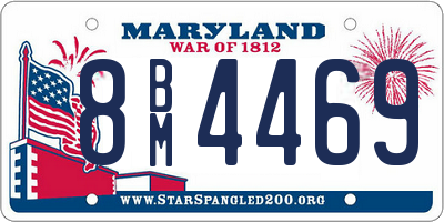 MD license plate 8BM4469