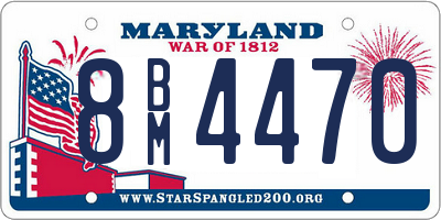 MD license plate 8BM4470