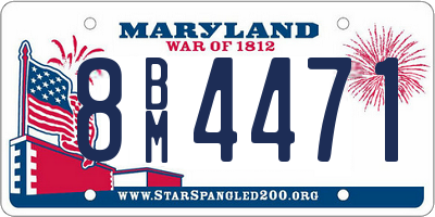 MD license plate 8BM4471