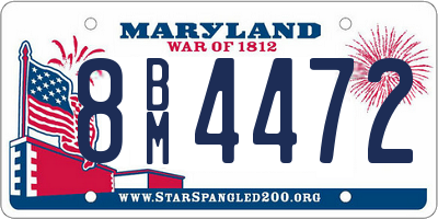 MD license plate 8BM4472