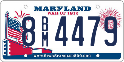 MD license plate 8BM4479