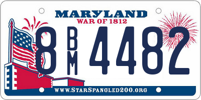 MD license plate 8BM4482