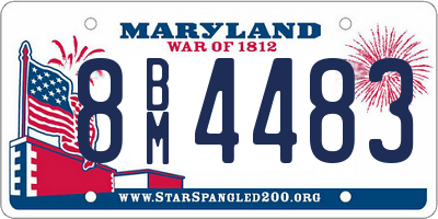 MD license plate 8BM4483