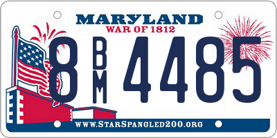 MD license plate 8BM4485