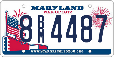 MD license plate 8BM4487