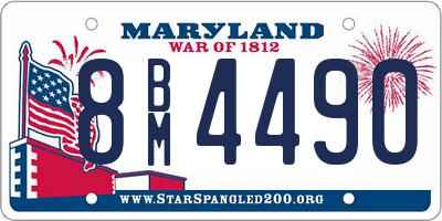 MD license plate 8BM4490