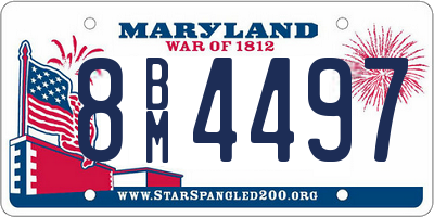 MD license plate 8BM4497