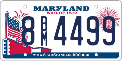 MD license plate 8BM4499