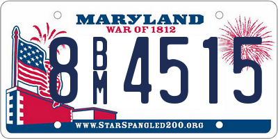 MD license plate 8BM4515