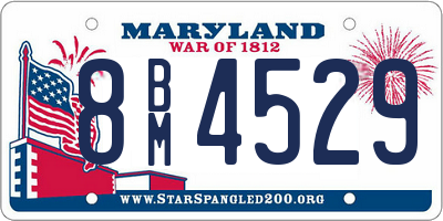 MD license plate 8BM4529