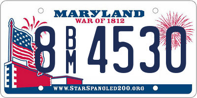 MD license plate 8BM4530