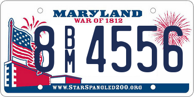 MD license plate 8BM4556