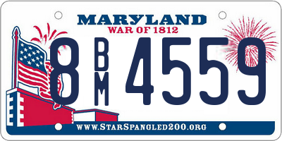 MD license plate 8BM4559