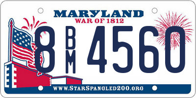 MD license plate 8BM4560