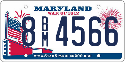 MD license plate 8BM4566