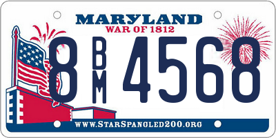 MD license plate 8BM4568