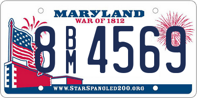 MD license plate 8BM4569