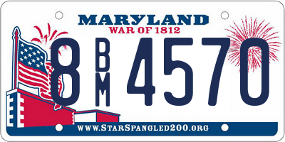 MD license plate 8BM4570