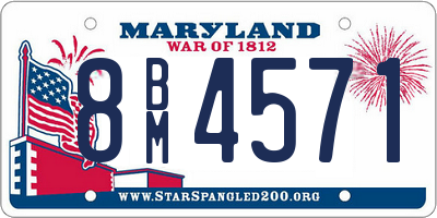 MD license plate 8BM4571