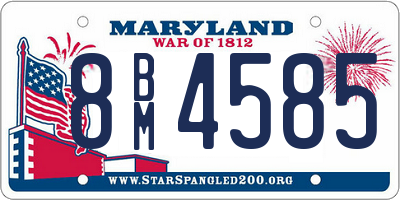 MD license plate 8BM4585