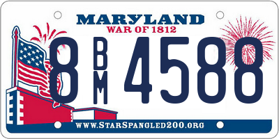 MD license plate 8BM4588