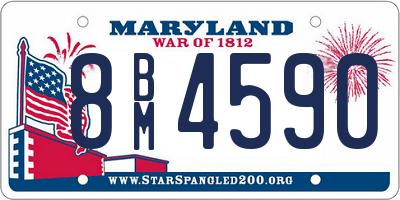 MD license plate 8BM4590